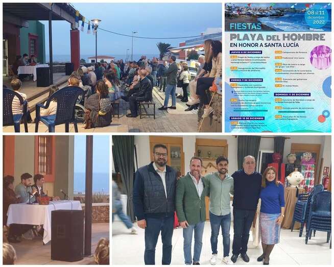 Momentos del pregón de esta tarde en Playa del Hombre/TA.